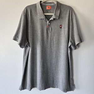 Nike Tiger Woods Frank Logo Masters Dri-Fit Heather Gray Golf Polo Shirt Men XXL